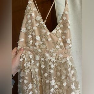 Bridal floor length white dress